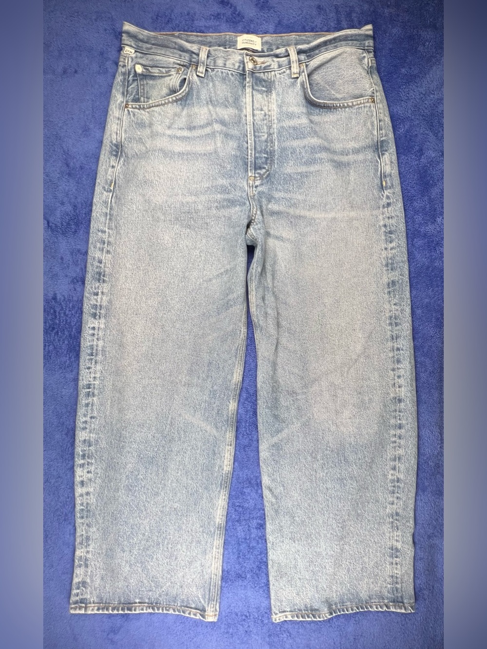 Citizens of Humanity Ayla Jeans Womens Size 32 Wide Leg Baggy Button Fly Premium